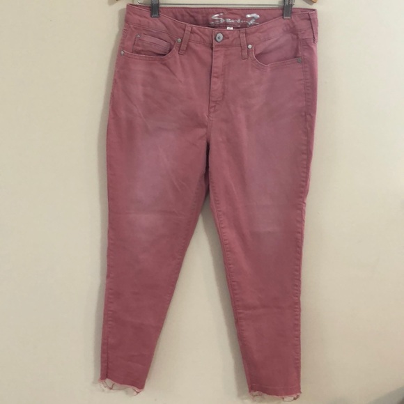 SEVEN 7 l Sz 14 l Raw Hem Ankle Jeans - Picture 3 of 9